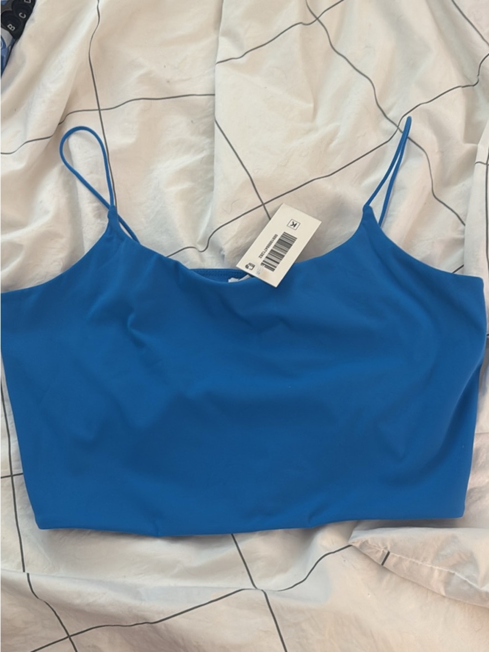 Garage Blue Spaghetti Strap Cropped Camisole